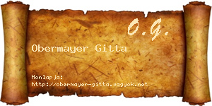 Obermayer Gitta névjegykártya